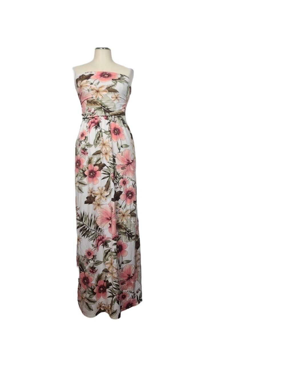 Vibe Sportswear Strapless Floral Dress S